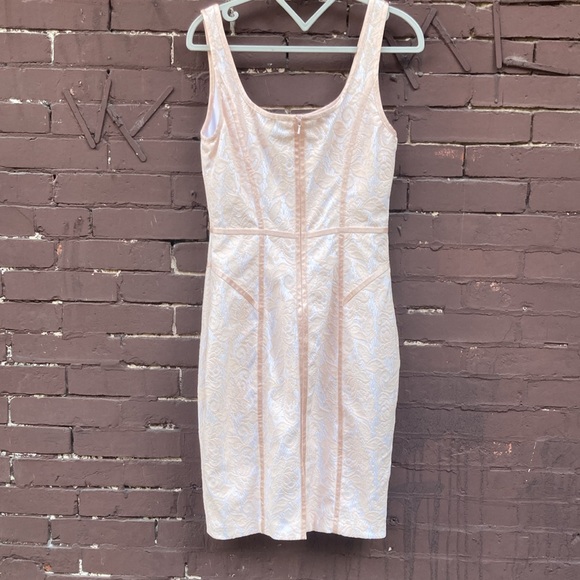 Cach’e Light pink Embroidered Sleeveless Dress A-Line Full back Zipper - Picture 5 of 10